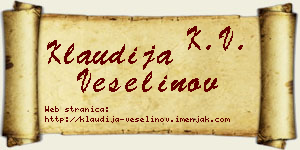 Klaudija Veselinov vizit kartica